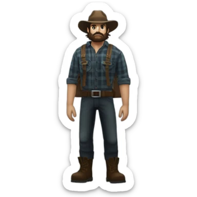 lumberjack from the alan wake universe sticker