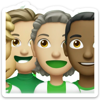 "GG" in green, comic style and poppi sticker