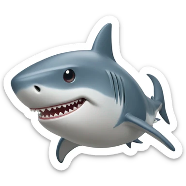 shark with whicher hat sticker
