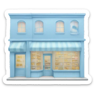 Pastel blue store sticker