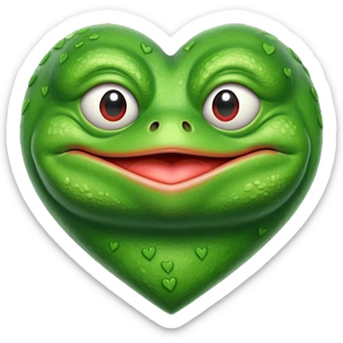 pepe the frog heart sticker