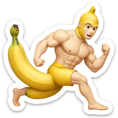 banana as superhuman sticker