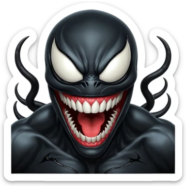 Venom symbiote smiling sticker