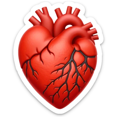 red beating heart sticker