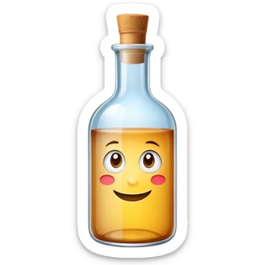 An empty bottle labeled 0 ml. sticker