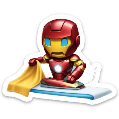 ironman ironing clothes sticker
