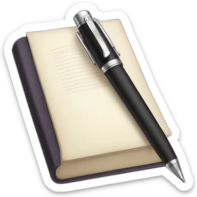 pen with an book sticker