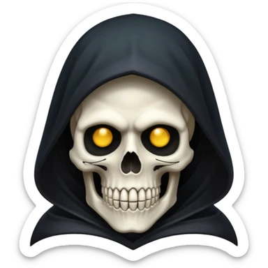 grim reaper head only sticker