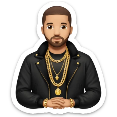 Drake en tenue de rappeur sticker
