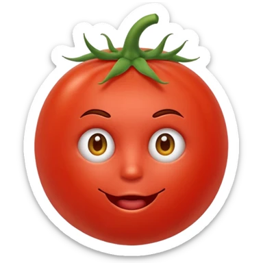 Eine Tomate mit Gesicht welche Arme hat sticker