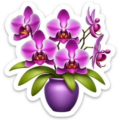 bouquet of orchids sticker