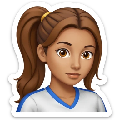 Latina Coach with brown ponytail sticker