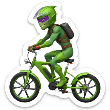 A green goblin on a Surron e bike sticker