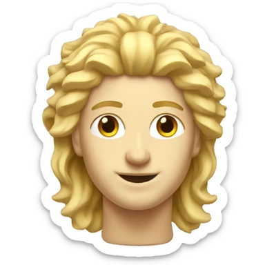 Apollo god of music and poetry and sun. Blonde hair sticker