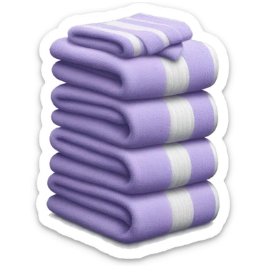 Lilac stacked towels sticker