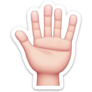 Make the pinkie, index, and middle finger sticking up and the rest of the fingers down sticker