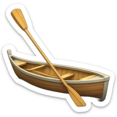 Row boat one oar sticker