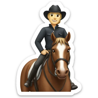 horse riding sticker
