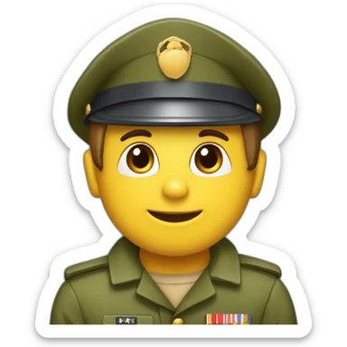 Militaire avec une loutre sur epaule sticker