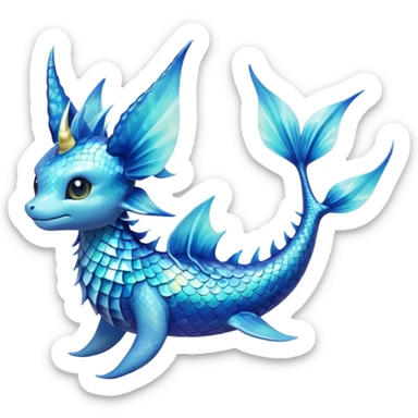 Lumineon-Vaporeon-Fakémon-hybrid-creature (full body)  sticker