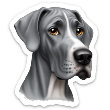 great dane grey sticker