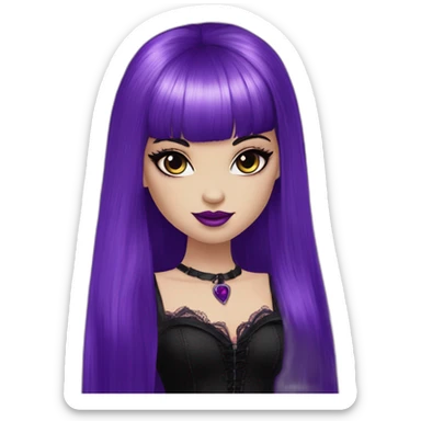 Elissabat-vampire-monsterhigh-goth-romantic-bangs-hair-purple-black sticker