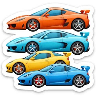 Make an 100 sports cars sticker
