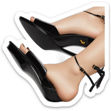 Ysl heel sandal TRIBUTE PLATFORM SANDAL black PATENT LEATHER sticker