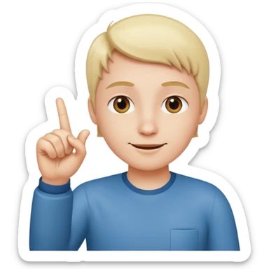 Looking satisfied and putting together your thumb and pointer finger  sticker