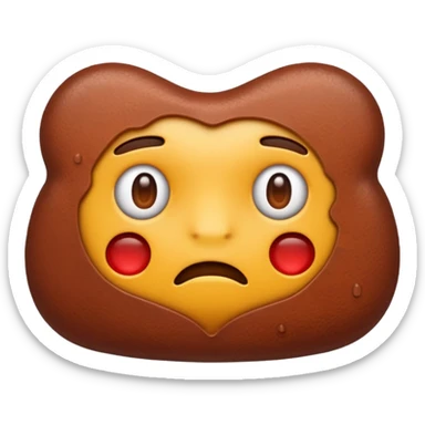 Shivering liver emoji sticker