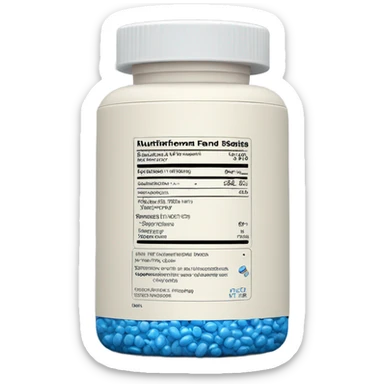 blue supplement packaging pill sticker