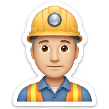 a man middle age worker  sticker