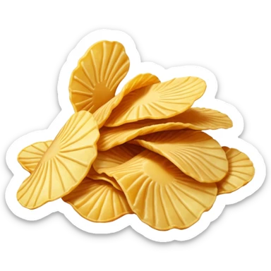 Create a Potato chips emoji in IOS style with transparent background that is 1024 x 1024 sticker