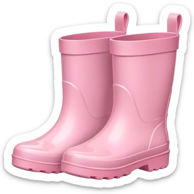 Tiny light pink rain boots sticker
