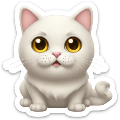 Chat cute avec couver sticker
