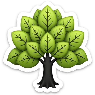 Un trébol de cinco hojas negro  sticker