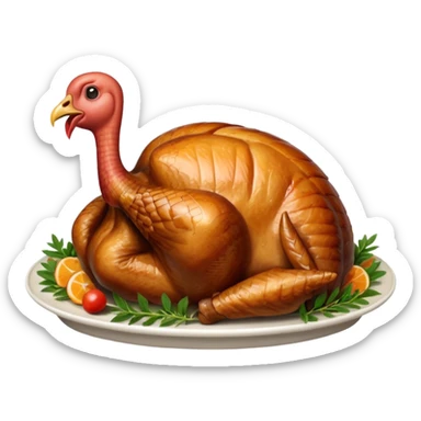 christmas turkey sticker
