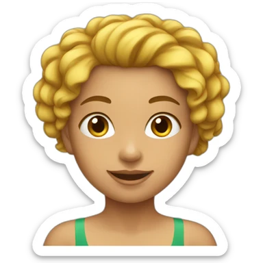 Une fille en maillot de bain sticker