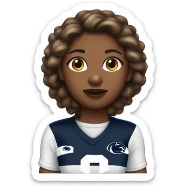 penn state jersey girl brown skin sticker