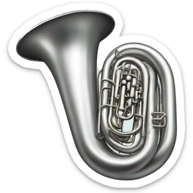 silver marching tuba sticker