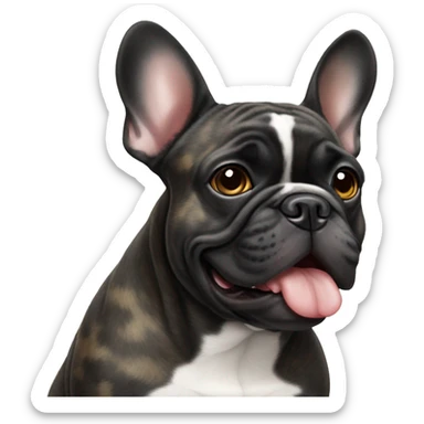 french bulldog, black brindle  sticker