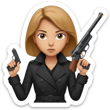 Woman spy sticker