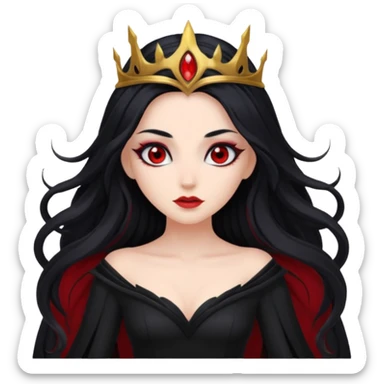 Dark fairy queen – Black gown, red eyes


























 sticker