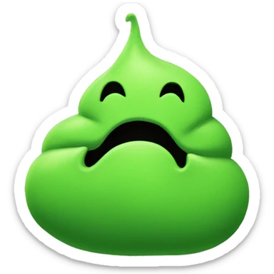 Green poop sticker
