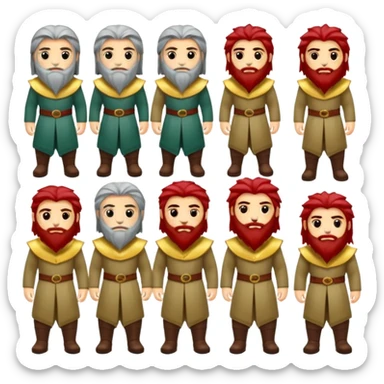 Güneş gözlüklü pantolonlu sarı kırmızı tişörtlü yeşil gözlü mavi saçlı aslan sticker