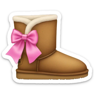 uggs with a pink bow sticker