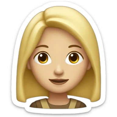 blonde religious girl sticker