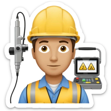 chef opérateur contrôle non destructif homme sticker