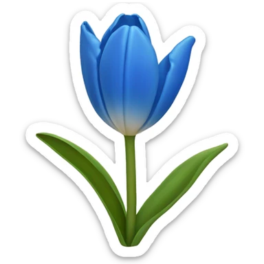Blue tulip sticker