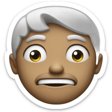Contempt face emoji sticker